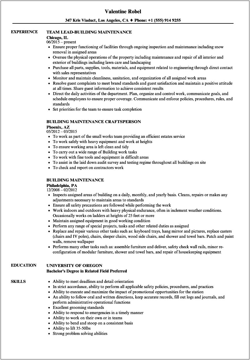 Lawn Care Specialist Resume Example