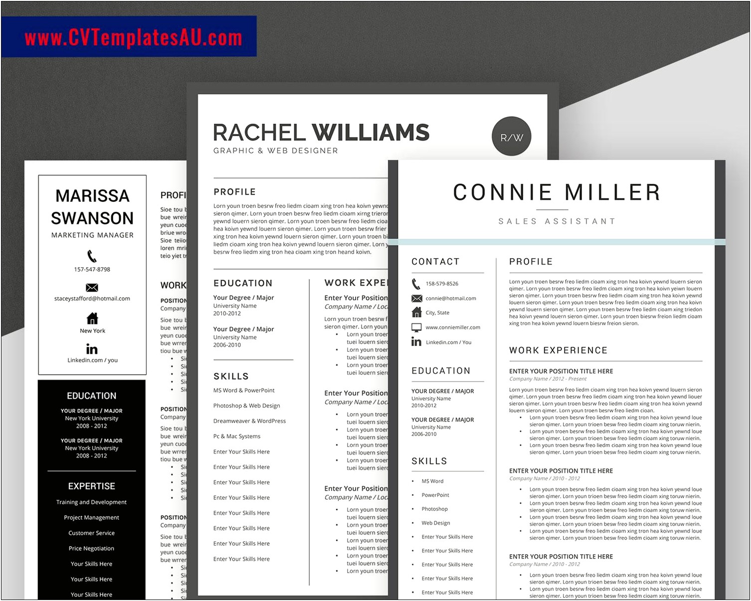 Layout For A Resume In Microsoft Word