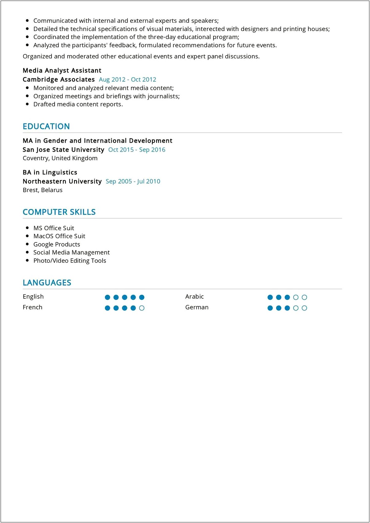 Learning And Development Manager Resume Samples