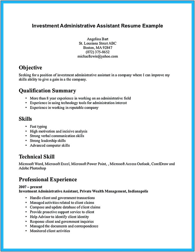 Legal Executive Assistant Resume Objective