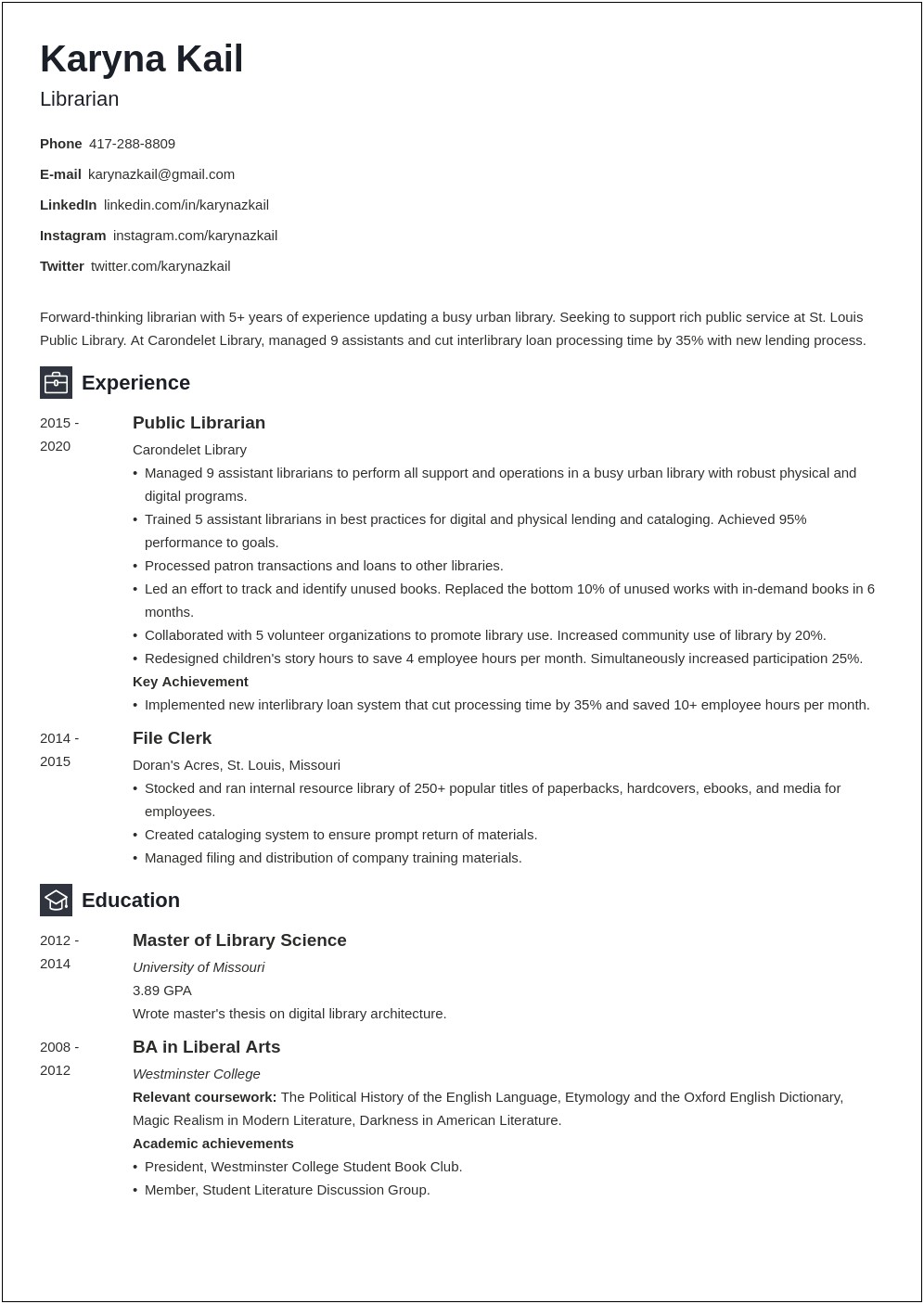 Library Assistant Resume Objective With No Experience