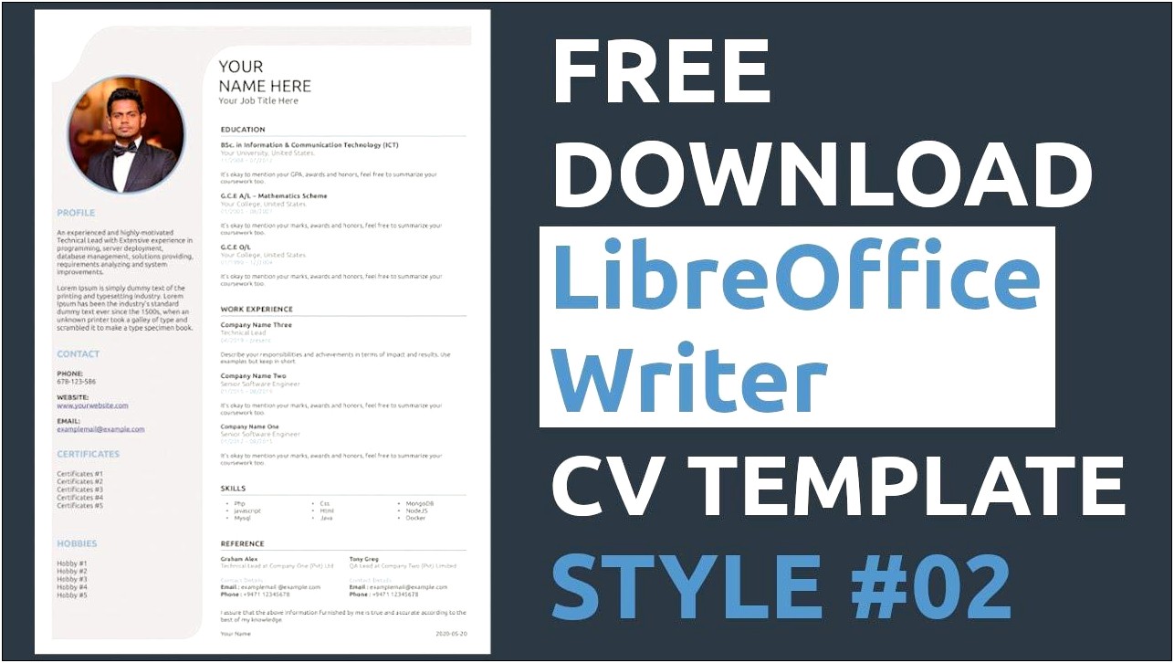 Libre Office Free Resume Templates