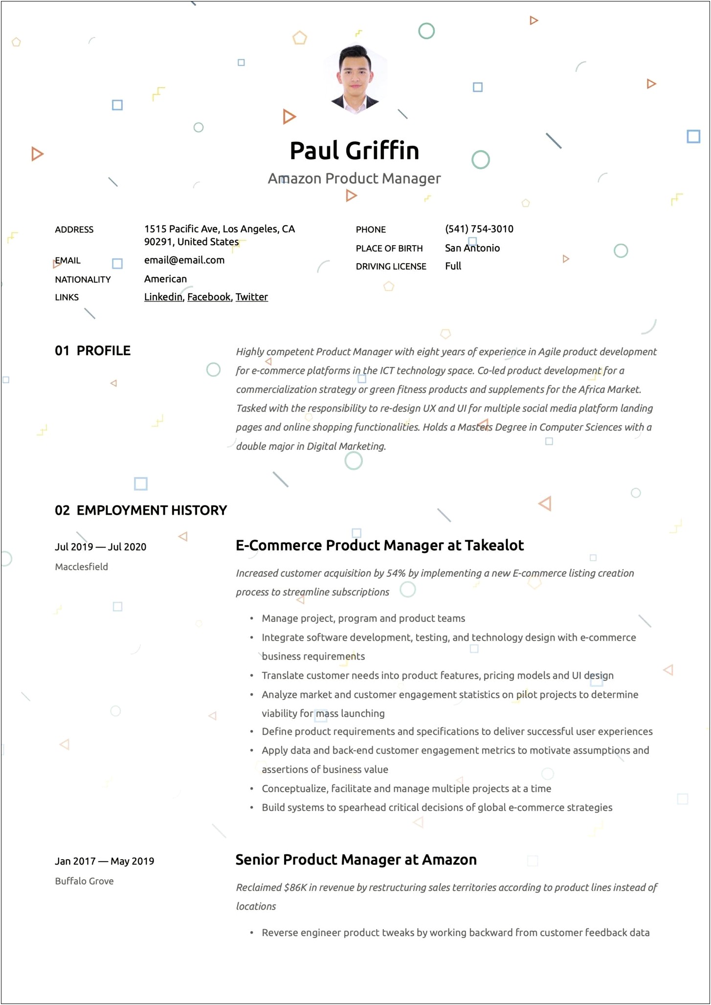 Linkedin Product Manager Resume Article