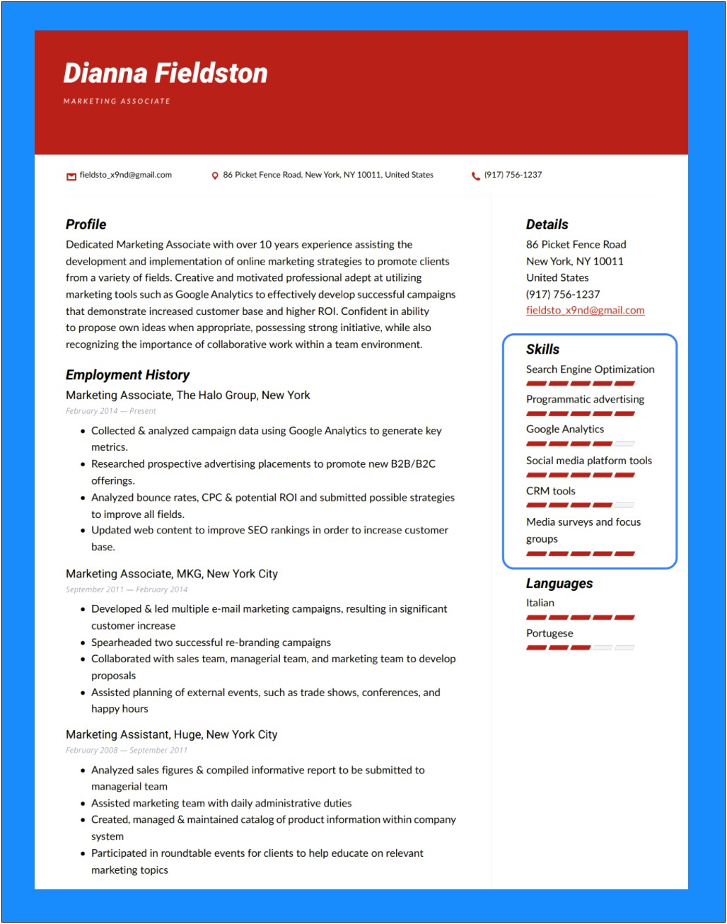 List Of Key Skills For Resume Examples