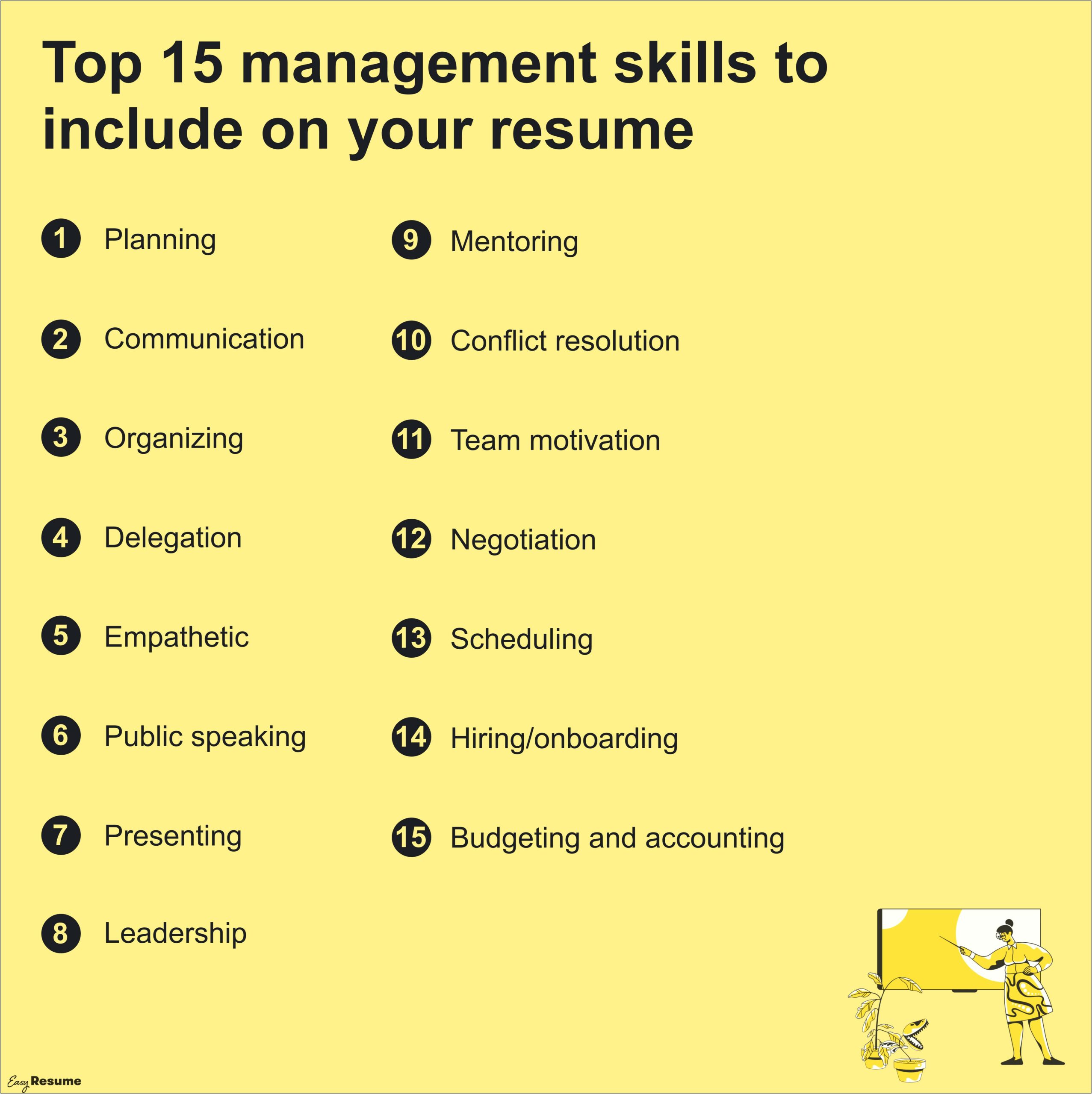 List Of Military Skills For Management Resume