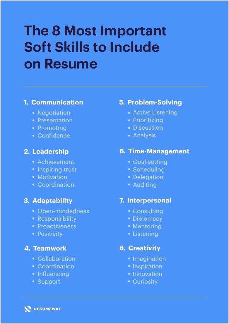 List Of Soft Skills On Resume
