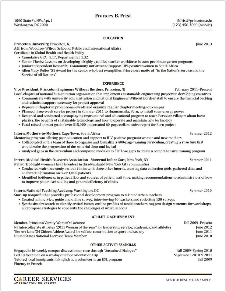 Listing Athleticism In Skill Section Of Resume