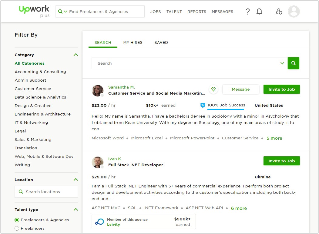 Listing Work From Upwork On Resume