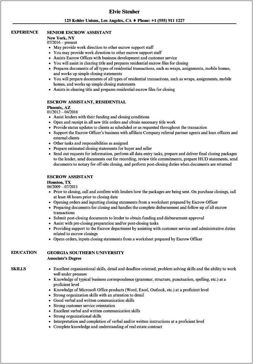 Loan Officer Assistant Resume Examples