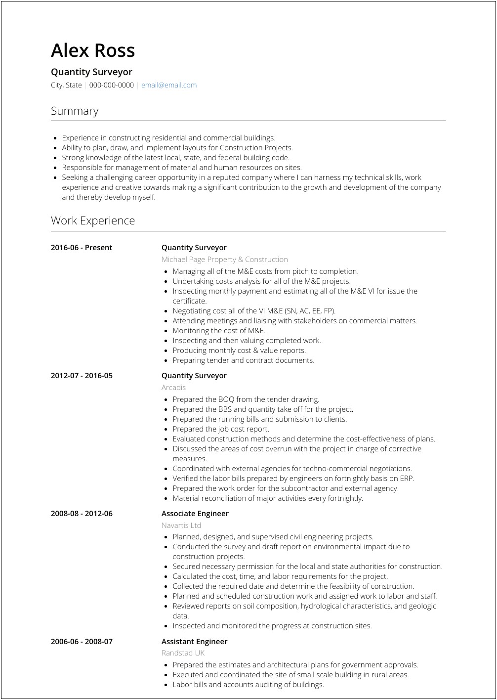 Local Government City Manager Sample Resume