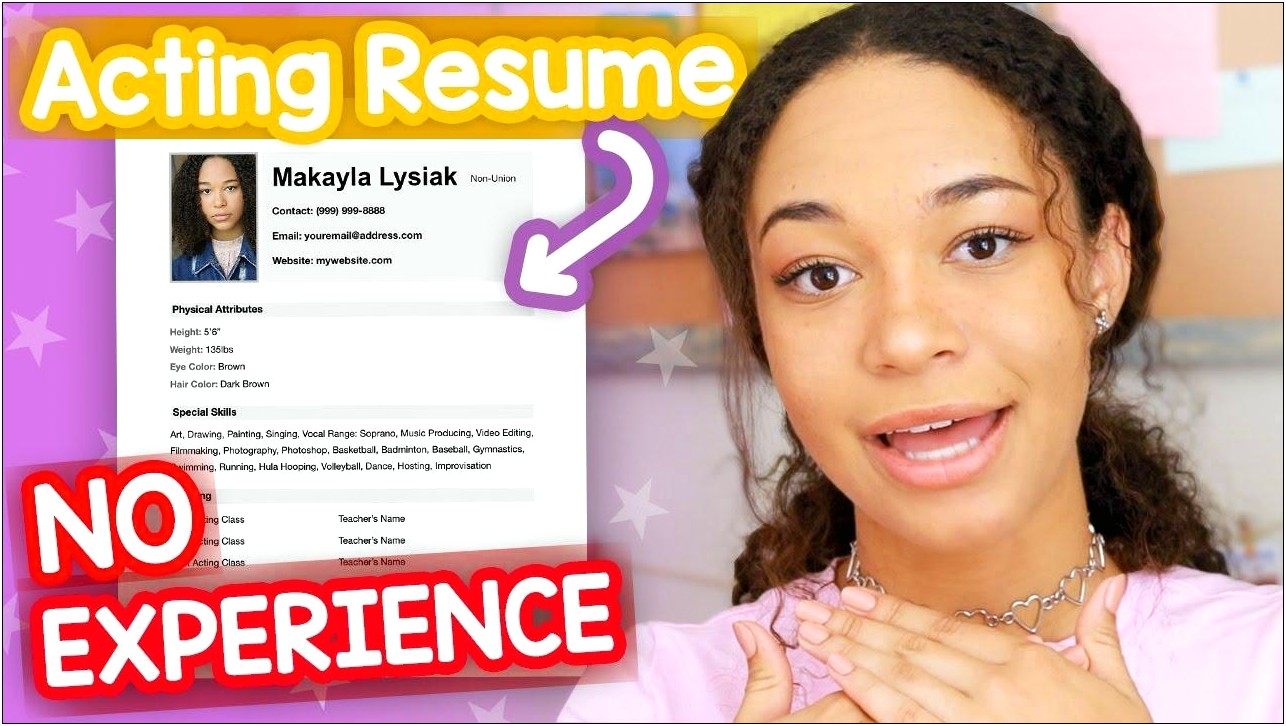 Make A Free Acting Resume Online