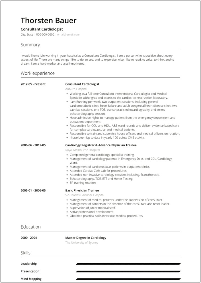 Making A Resume For Medical School