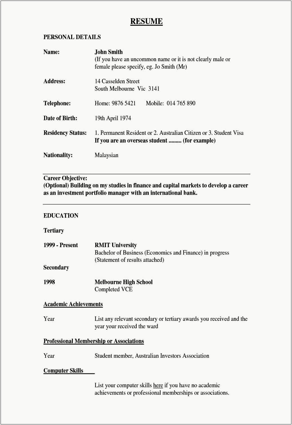 Making Resume For No Experience Jobs To Paply