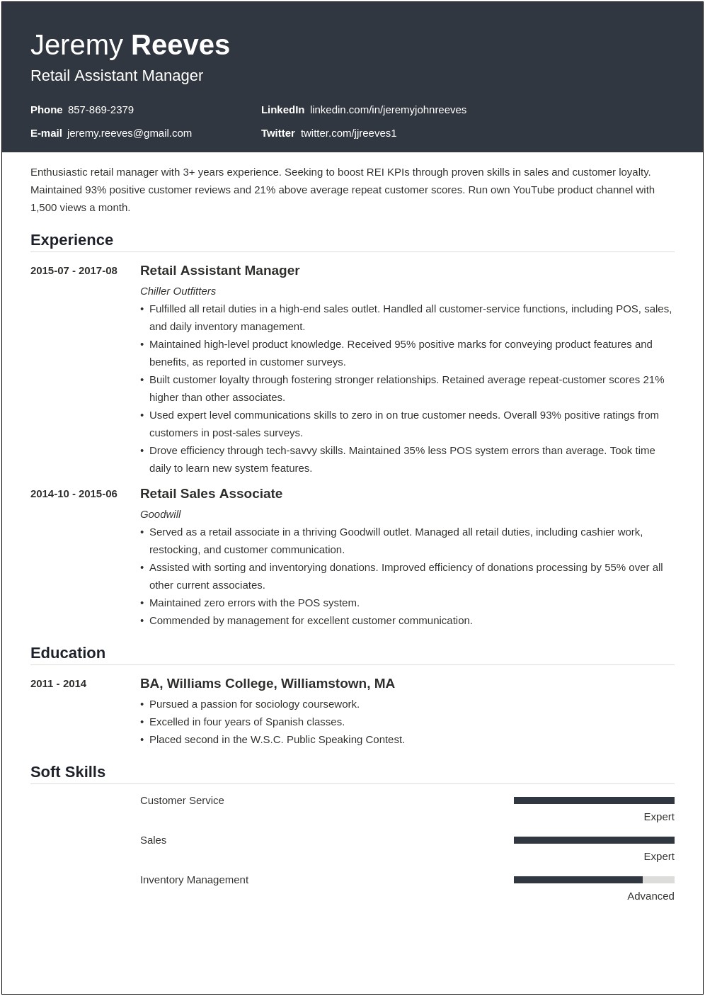 Manager Assistant Resume Sample Dwp