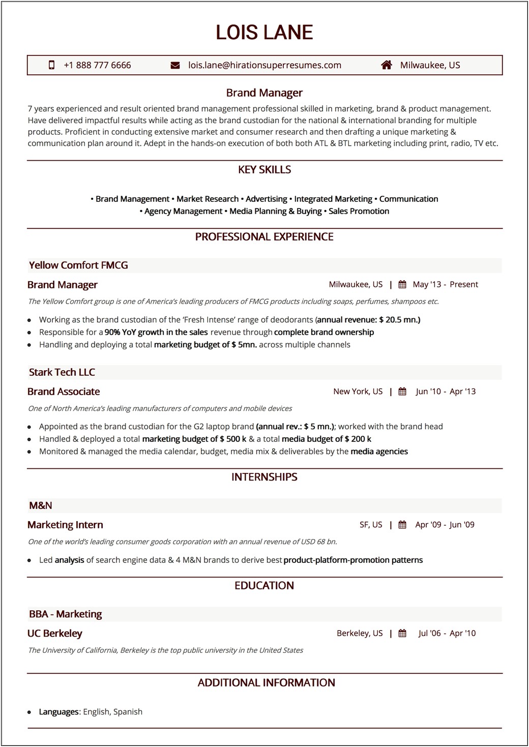 Managerial And Behavioral Skills In Resume