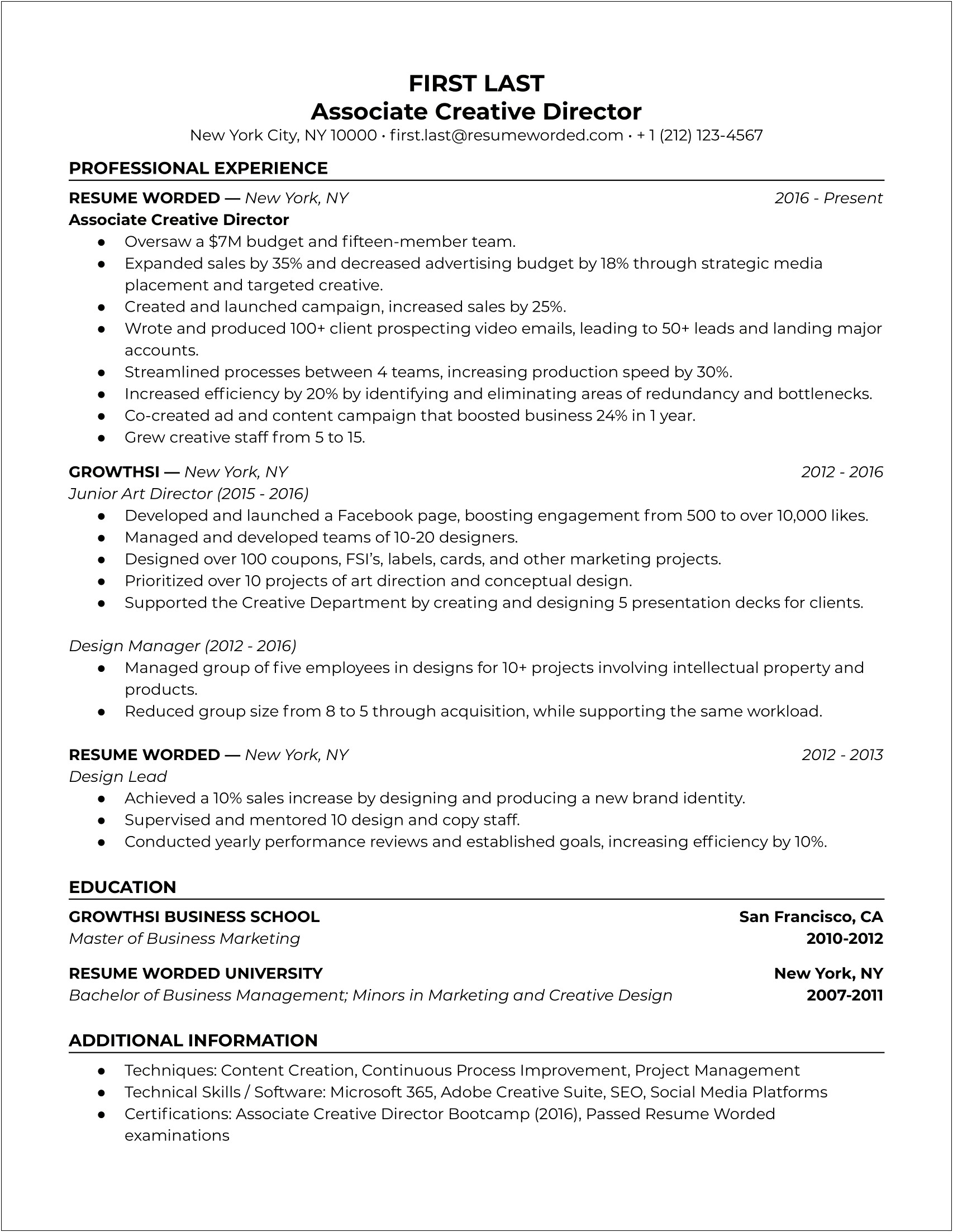 Managing Group Projects On Resume