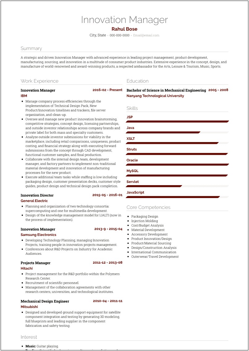 Manufacturing Project Manager Resume Pdf