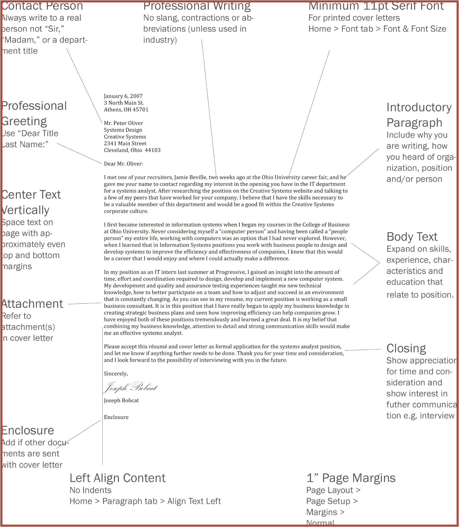 Margins For Cover Letter And Resume