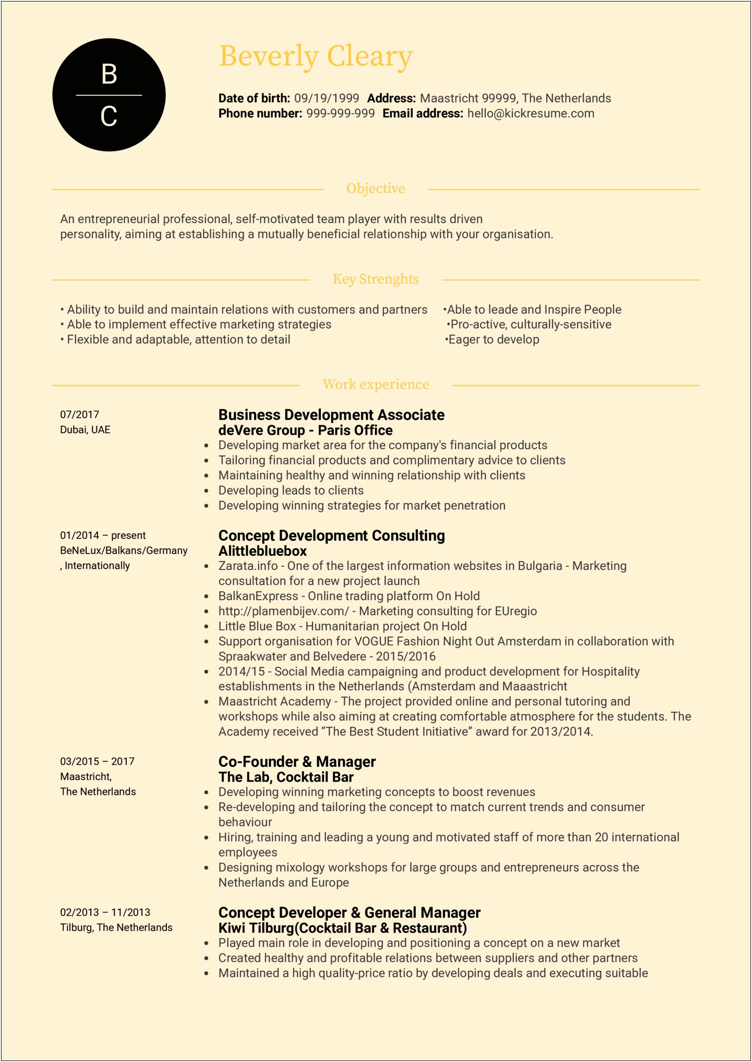 Marketing Manager Of Recruiting Company Resume