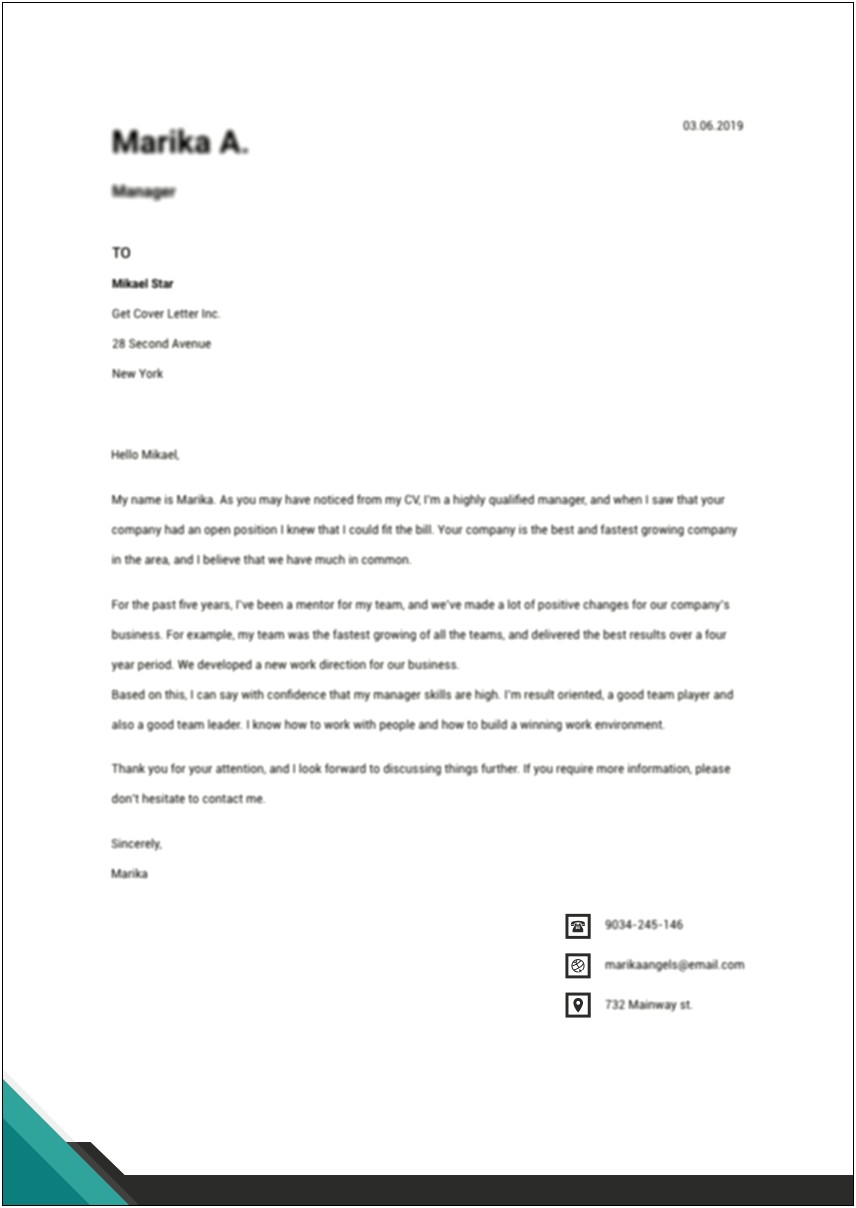 Massage Therapy Resume Cover Letter Examples