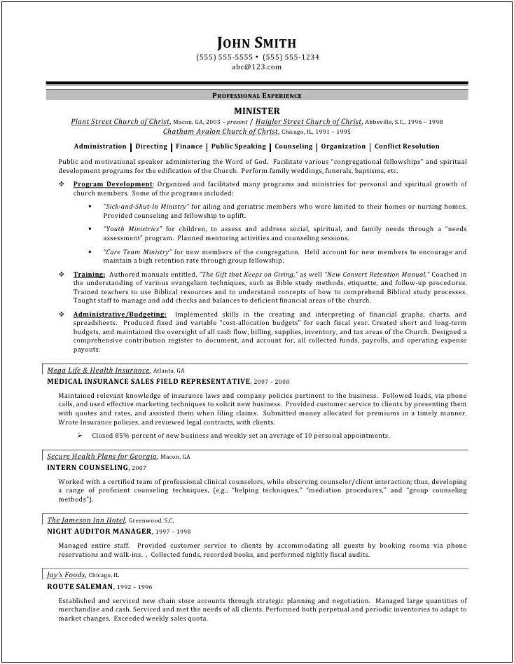 Master Healthcare Administration Resume Examples