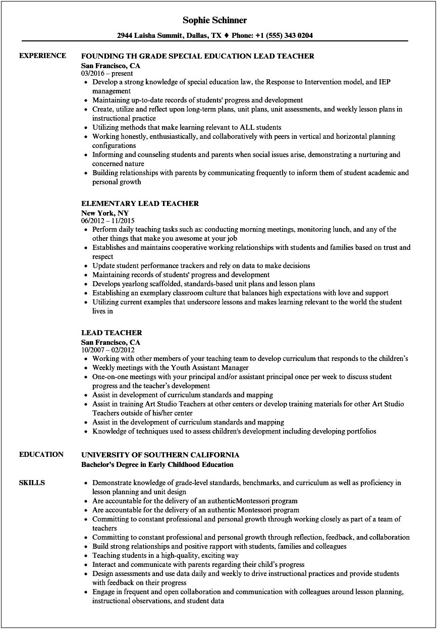 Math Coach Job Description For Resume