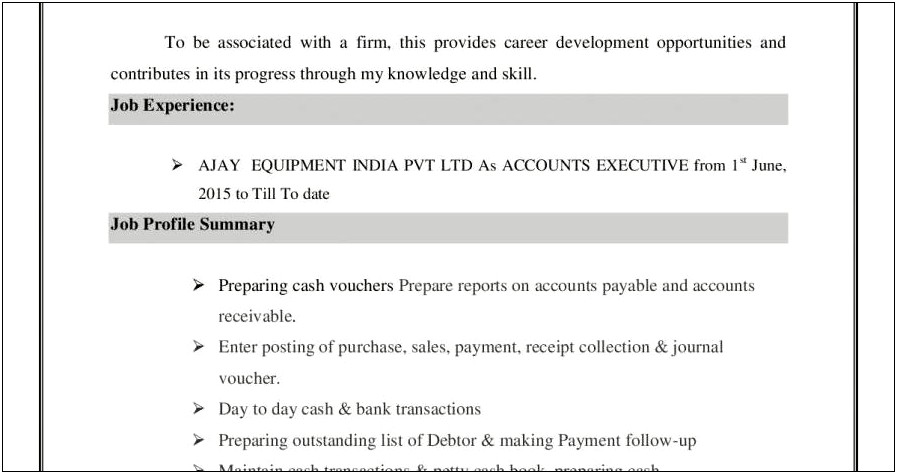 Mba Finance Fresher Resume Sample Doc