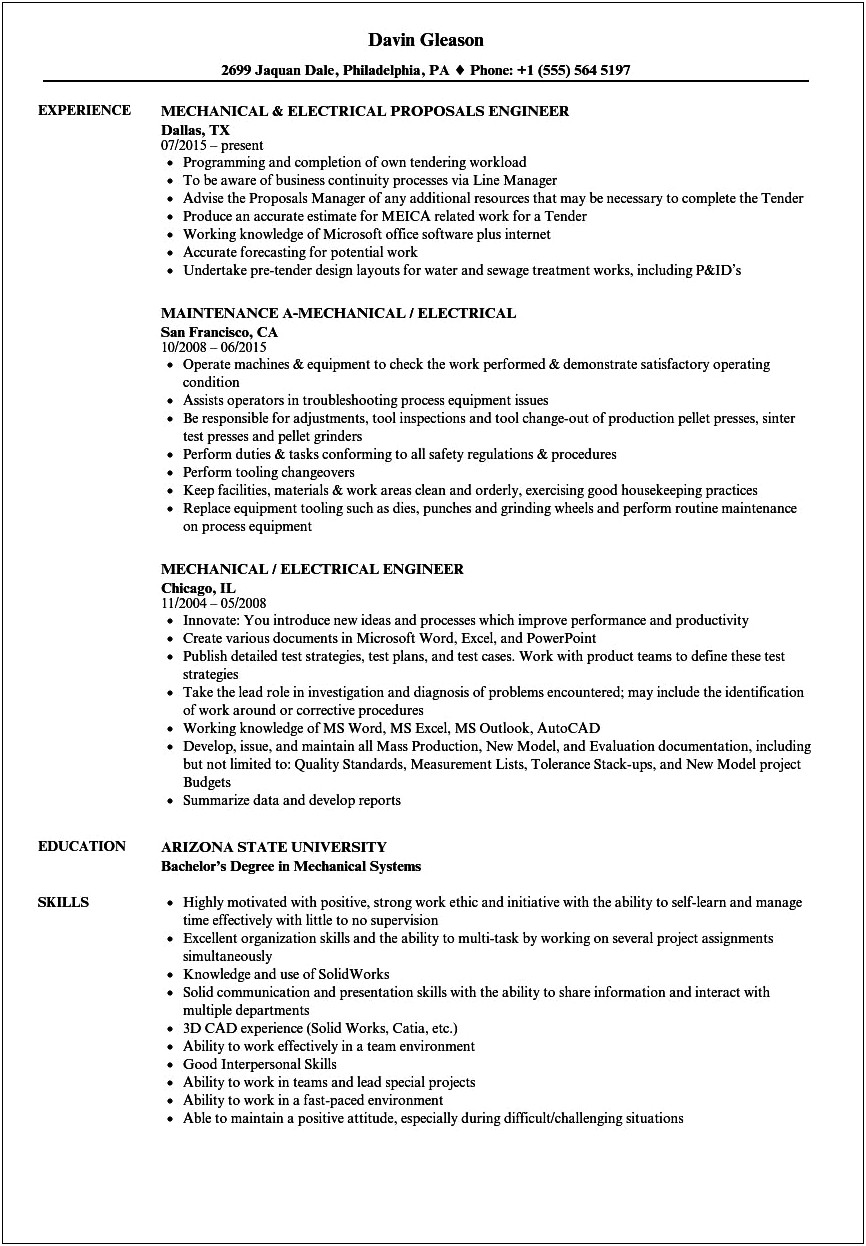 M&e Officer Summary For Resume