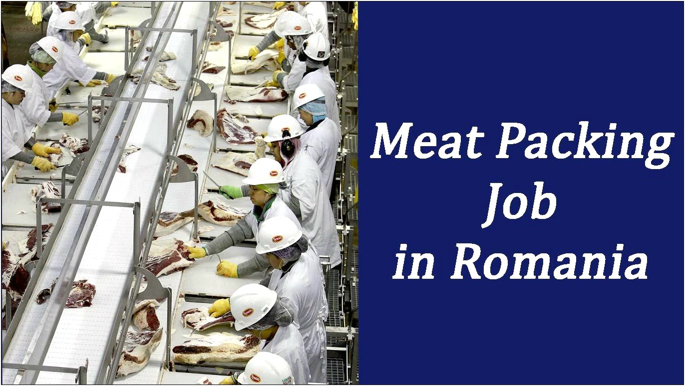 Meat Packer Job Description Resume