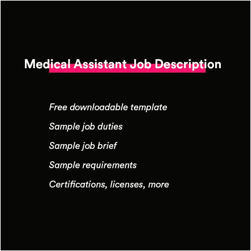 Medical Assistant Dermatology Resume Sample