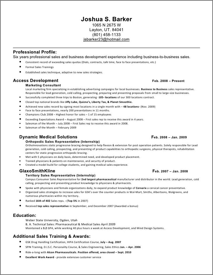 Medical Device Assembler Resume Examples