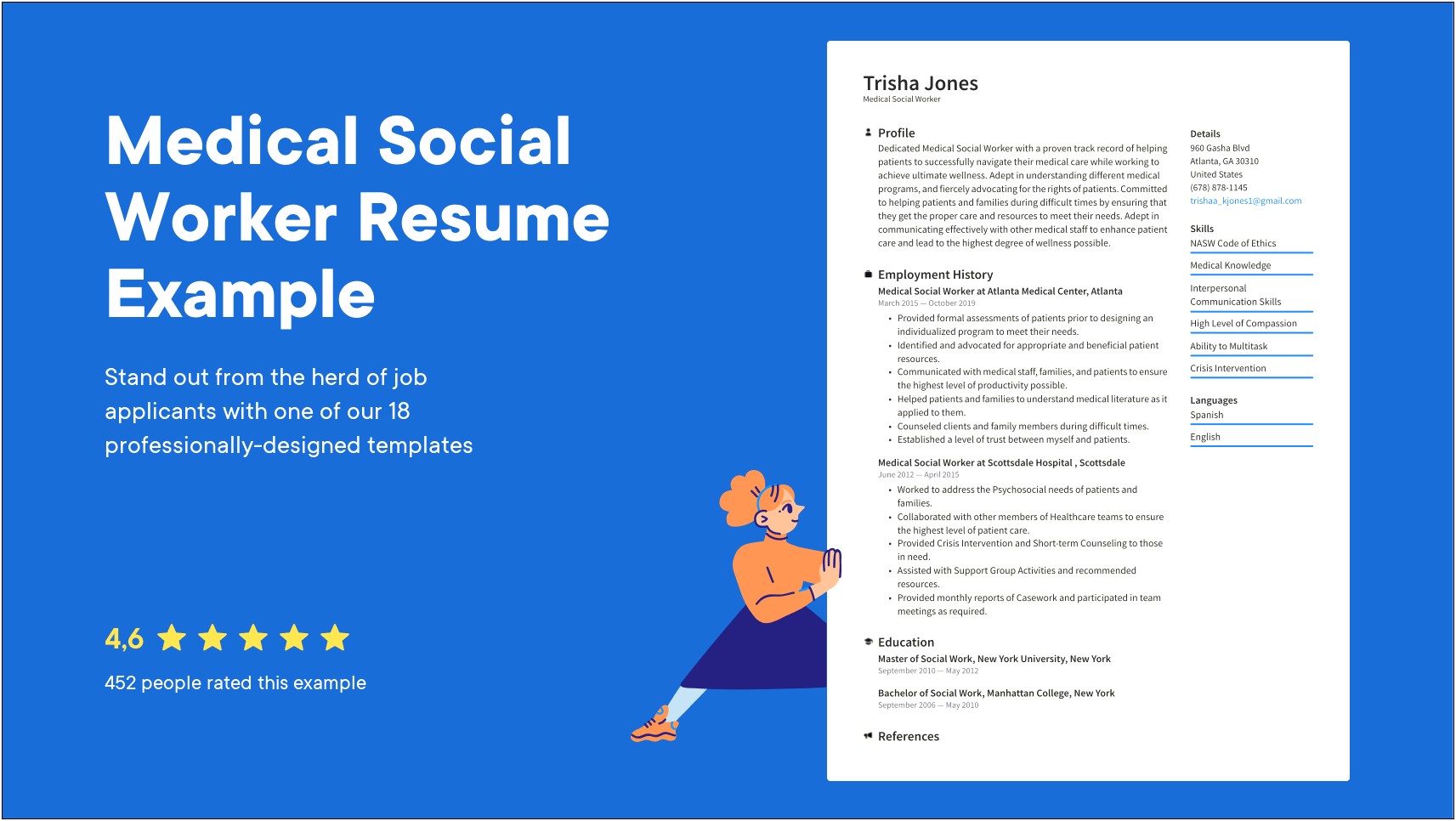Medical Social Work Resume Example