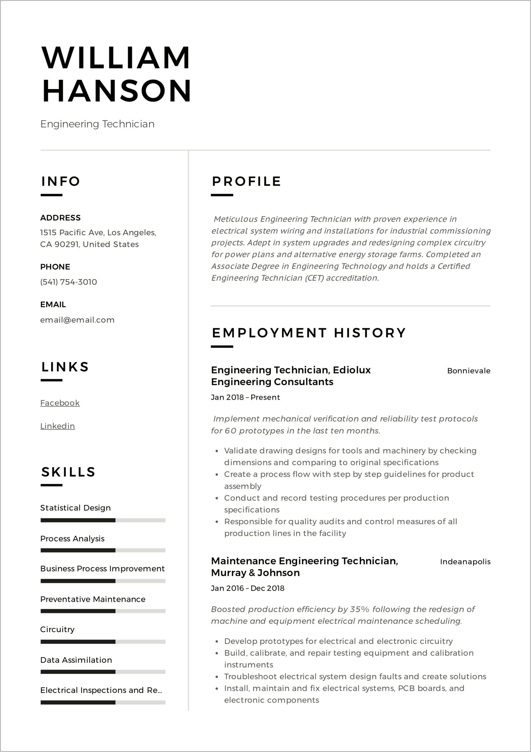Medical Supply Technician Resume Example