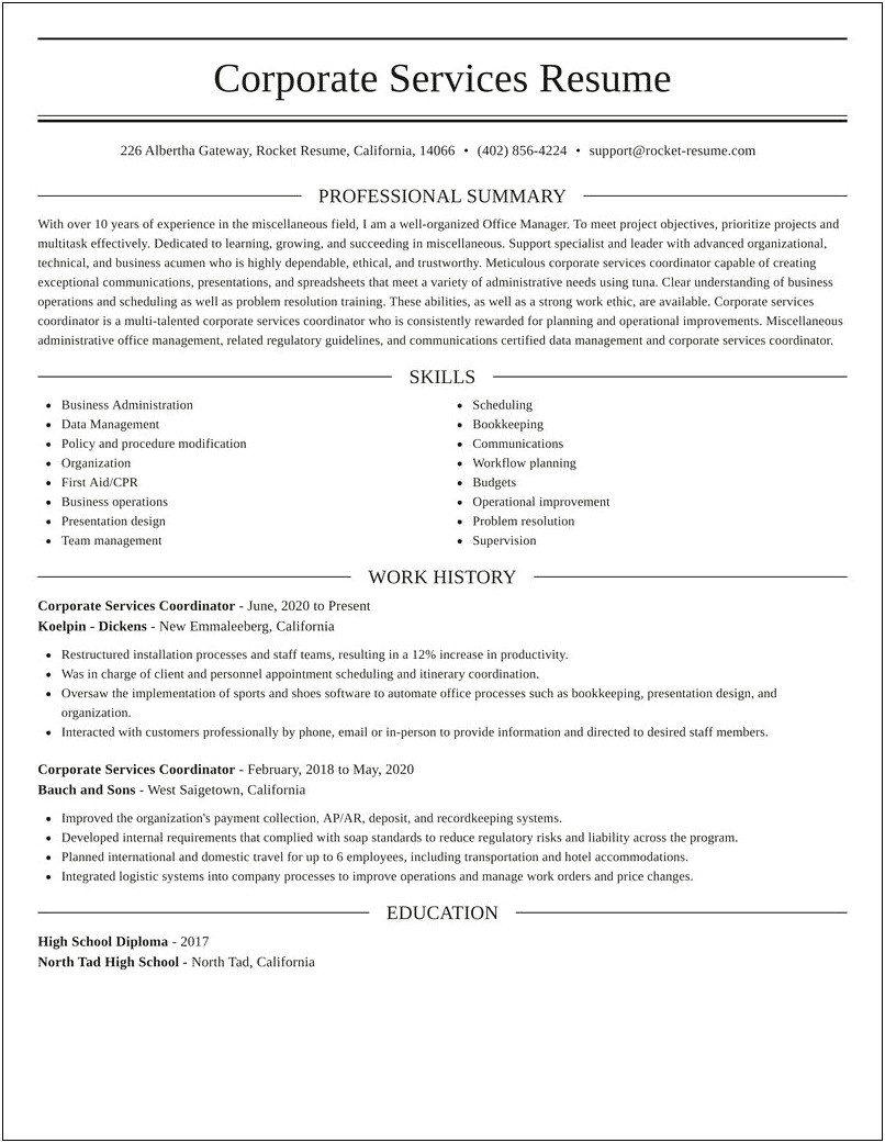 Member Services Coordinator Resume Examples