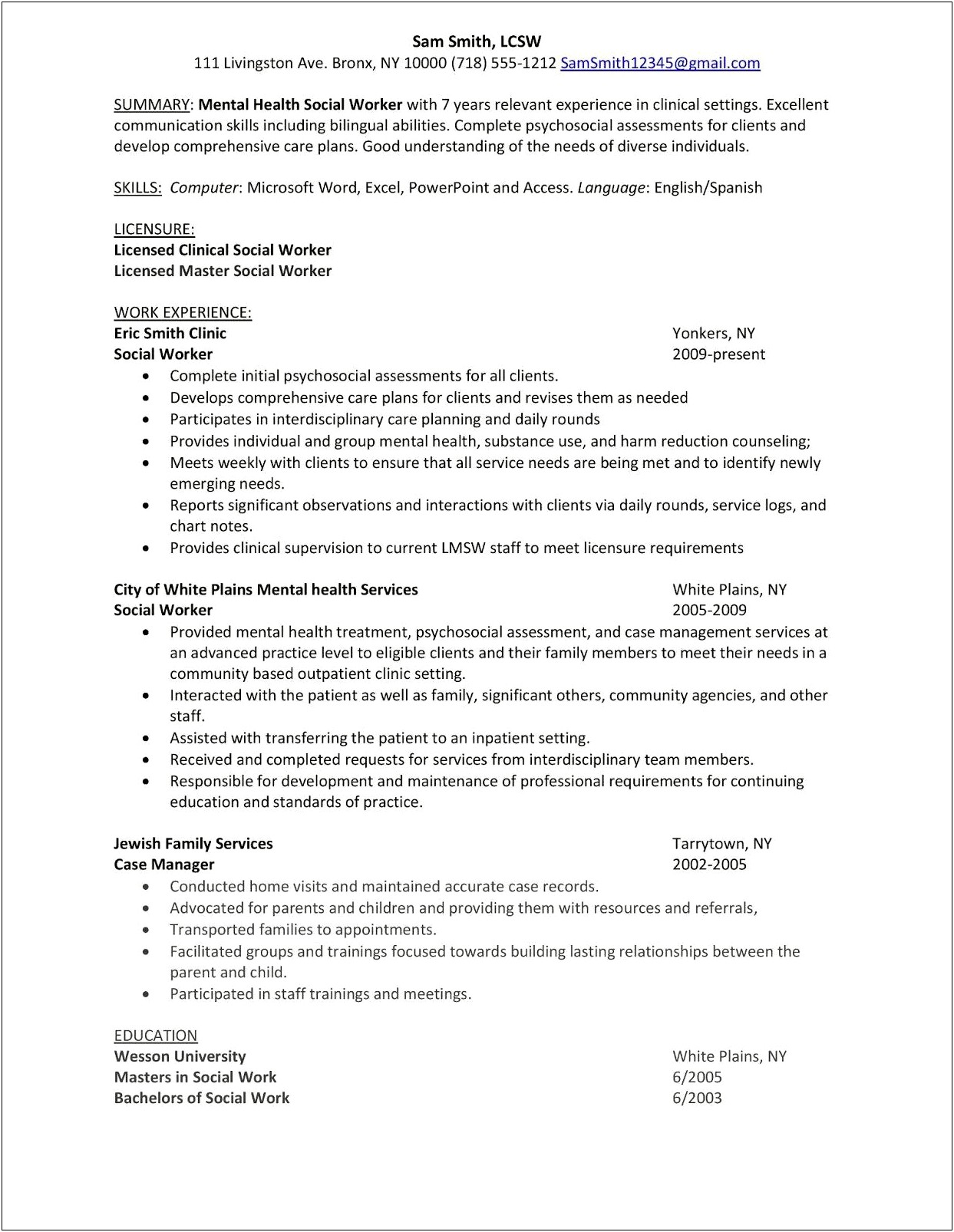 Mental Health Worker Objective Resume