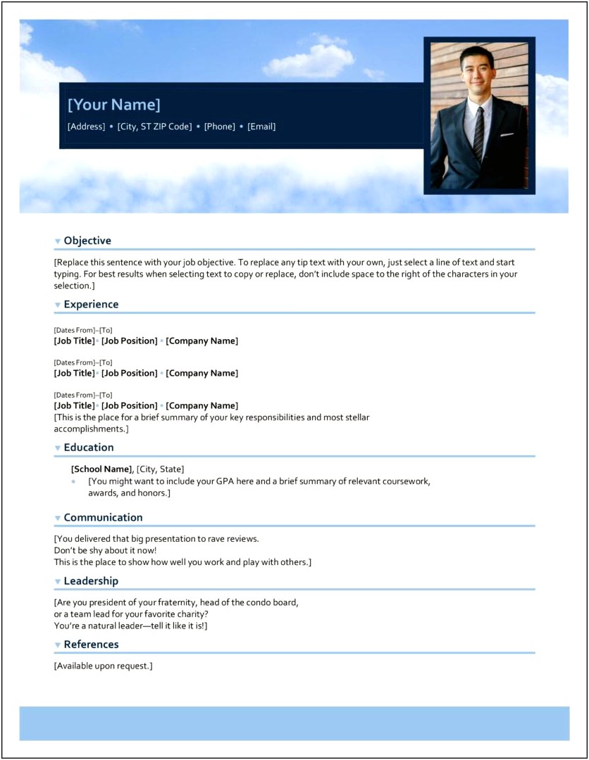 Microsoft Office 2007 Resume Templates Free Download