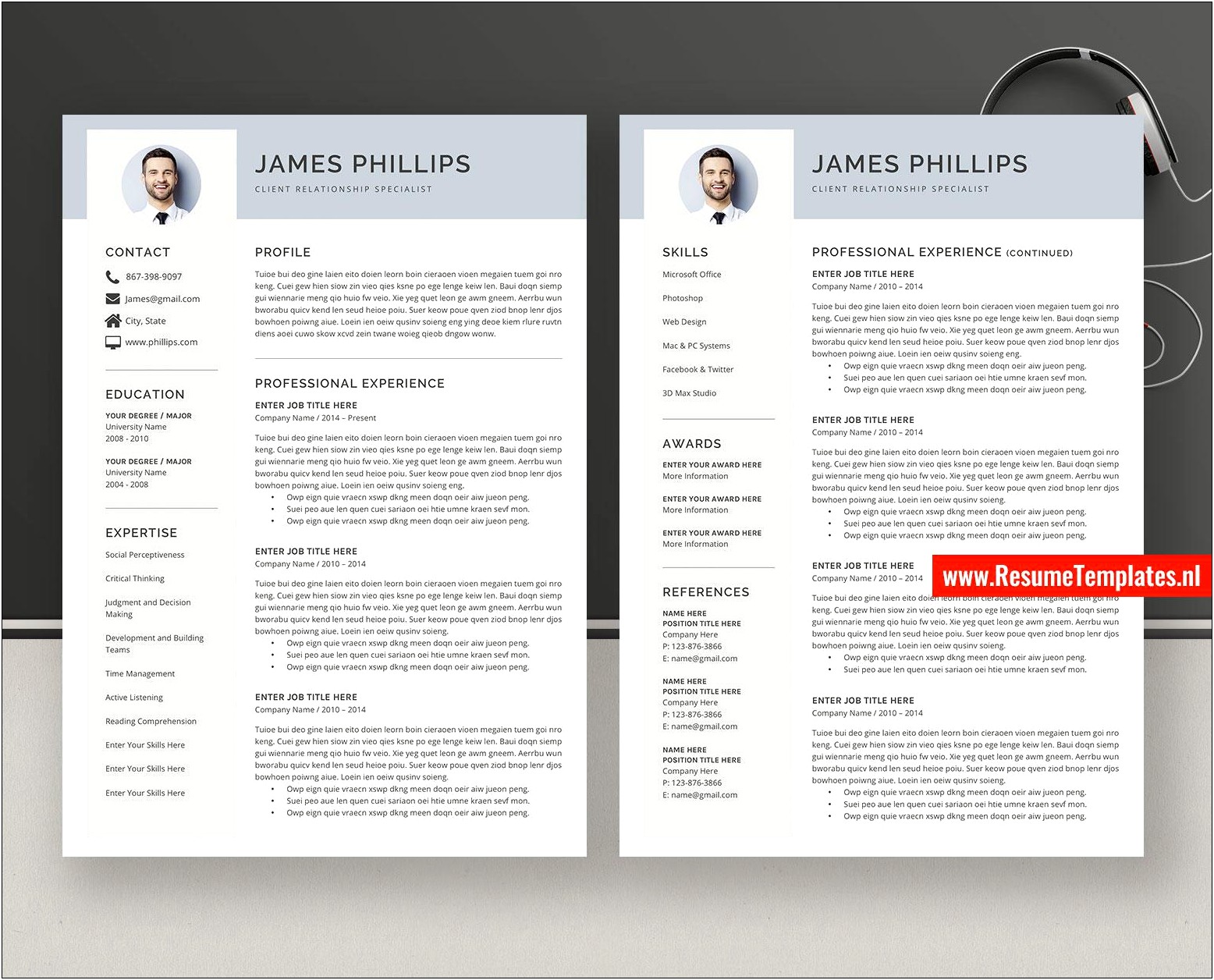 Microsoft Resume And Cv Templates Download