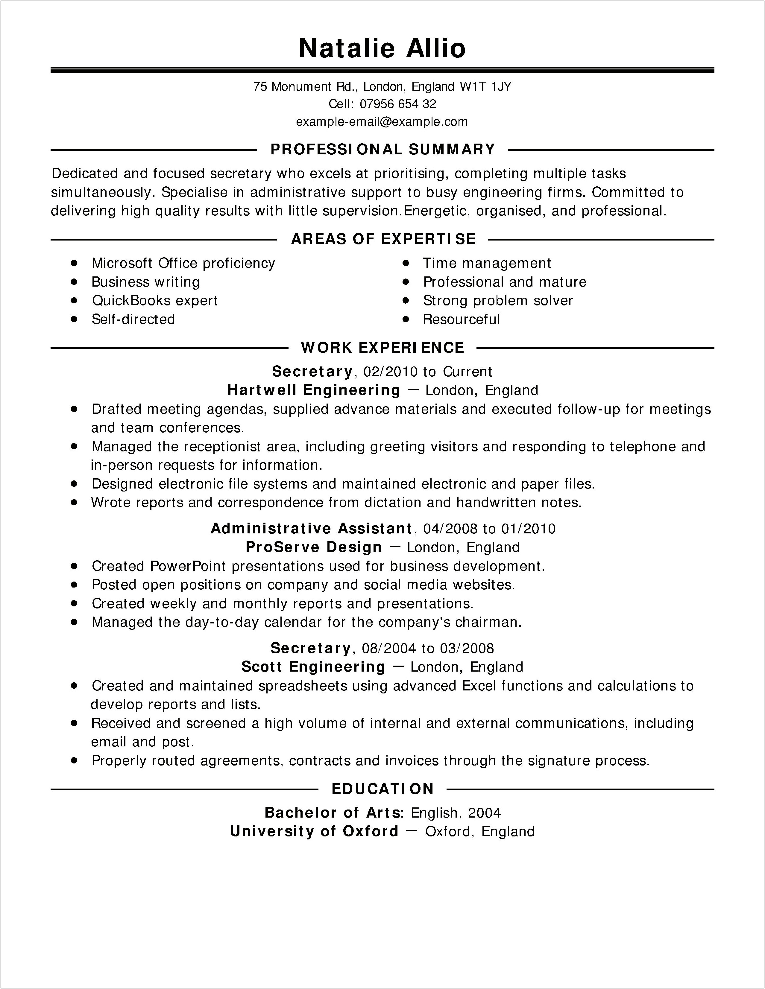 Microsoft Word Placing Lines On A Resume