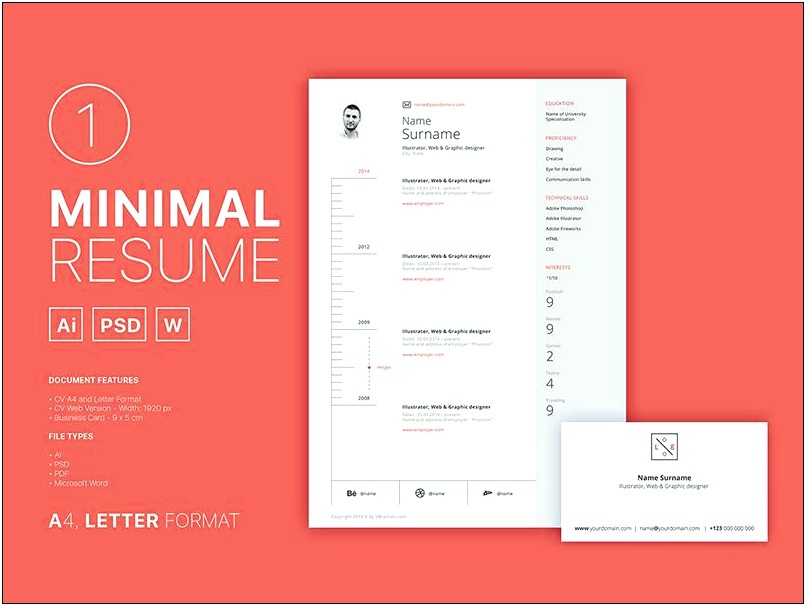 Minimal Resume Psd Free Download