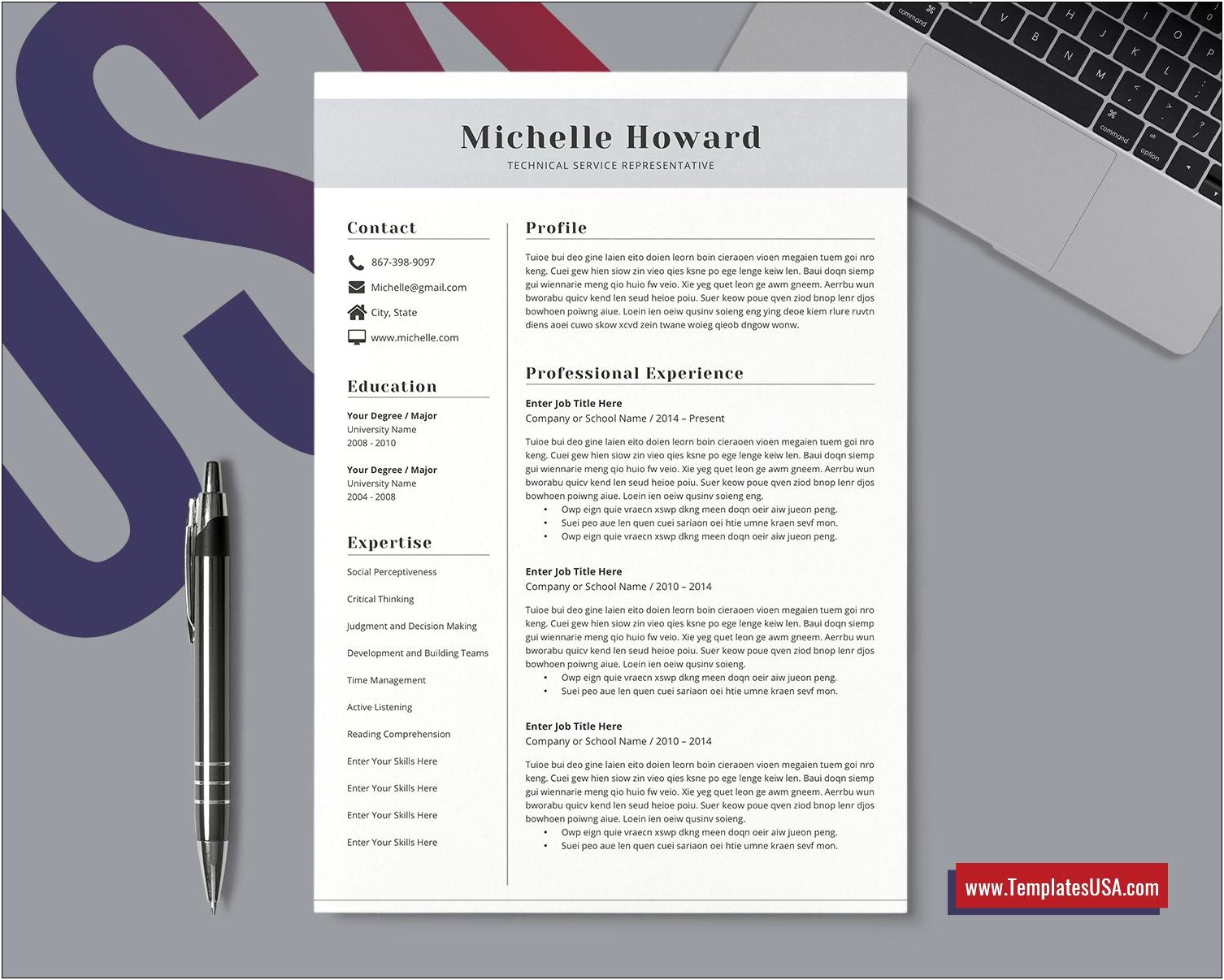 Minimalist High School Resume Template Download