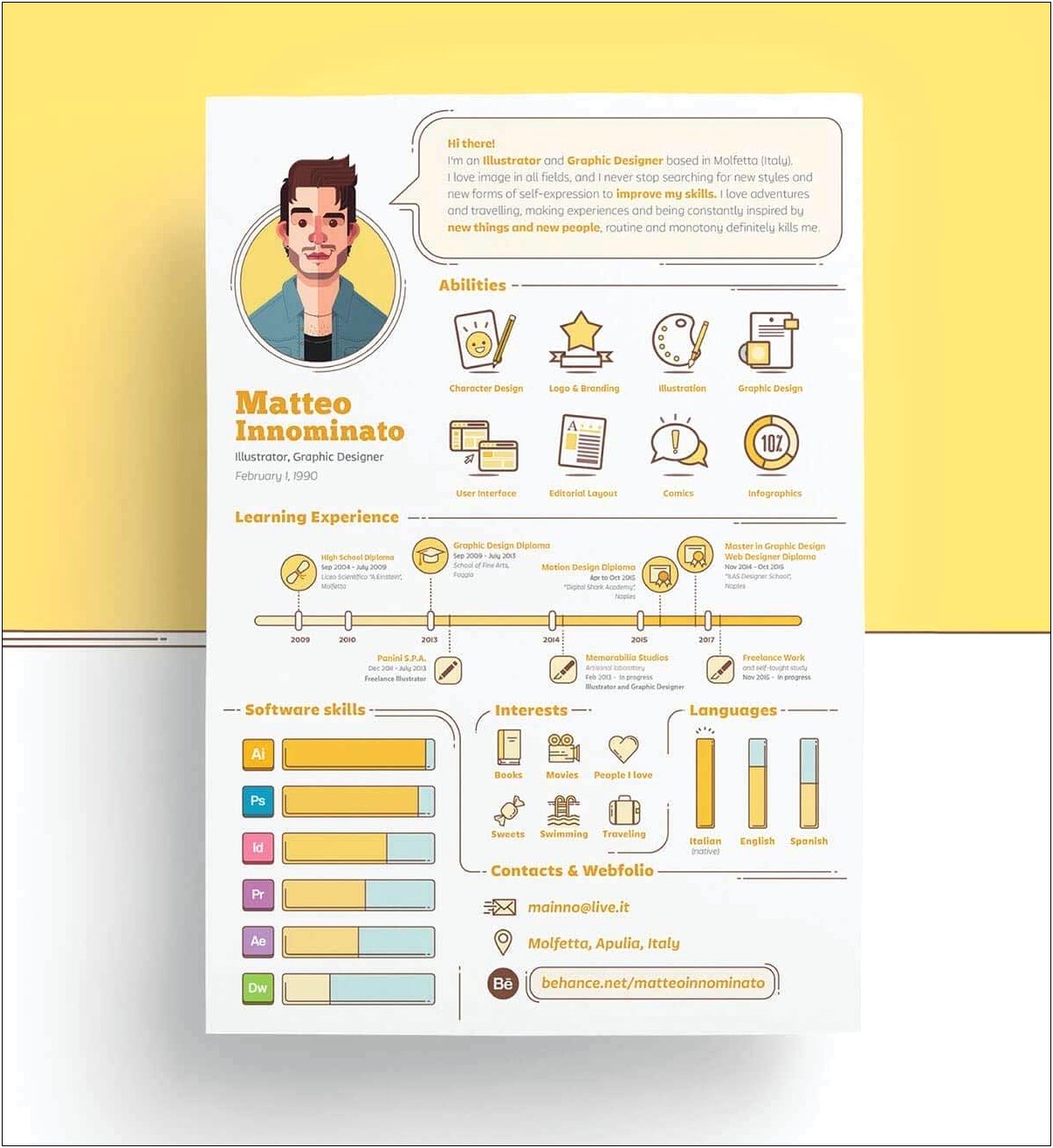 Modern Infographic Resume Free Download