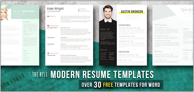 Modern Resume Formats Free Download