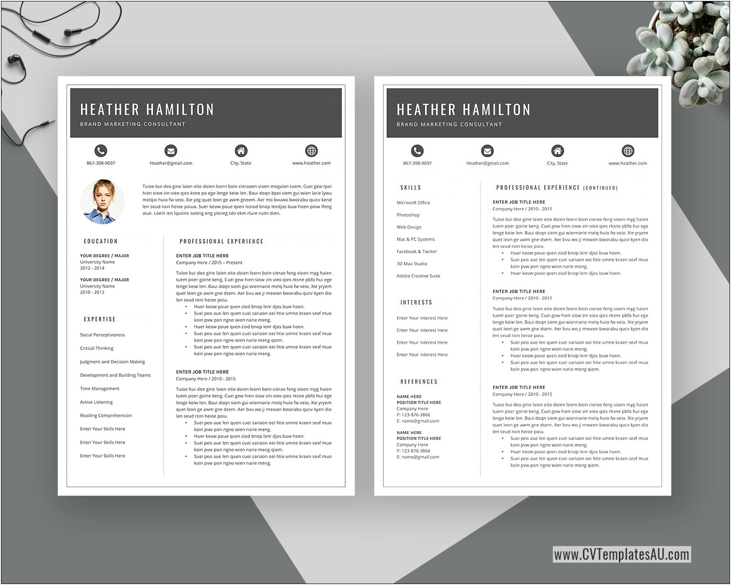 Modern Resume Template Microsoft Word Free Download