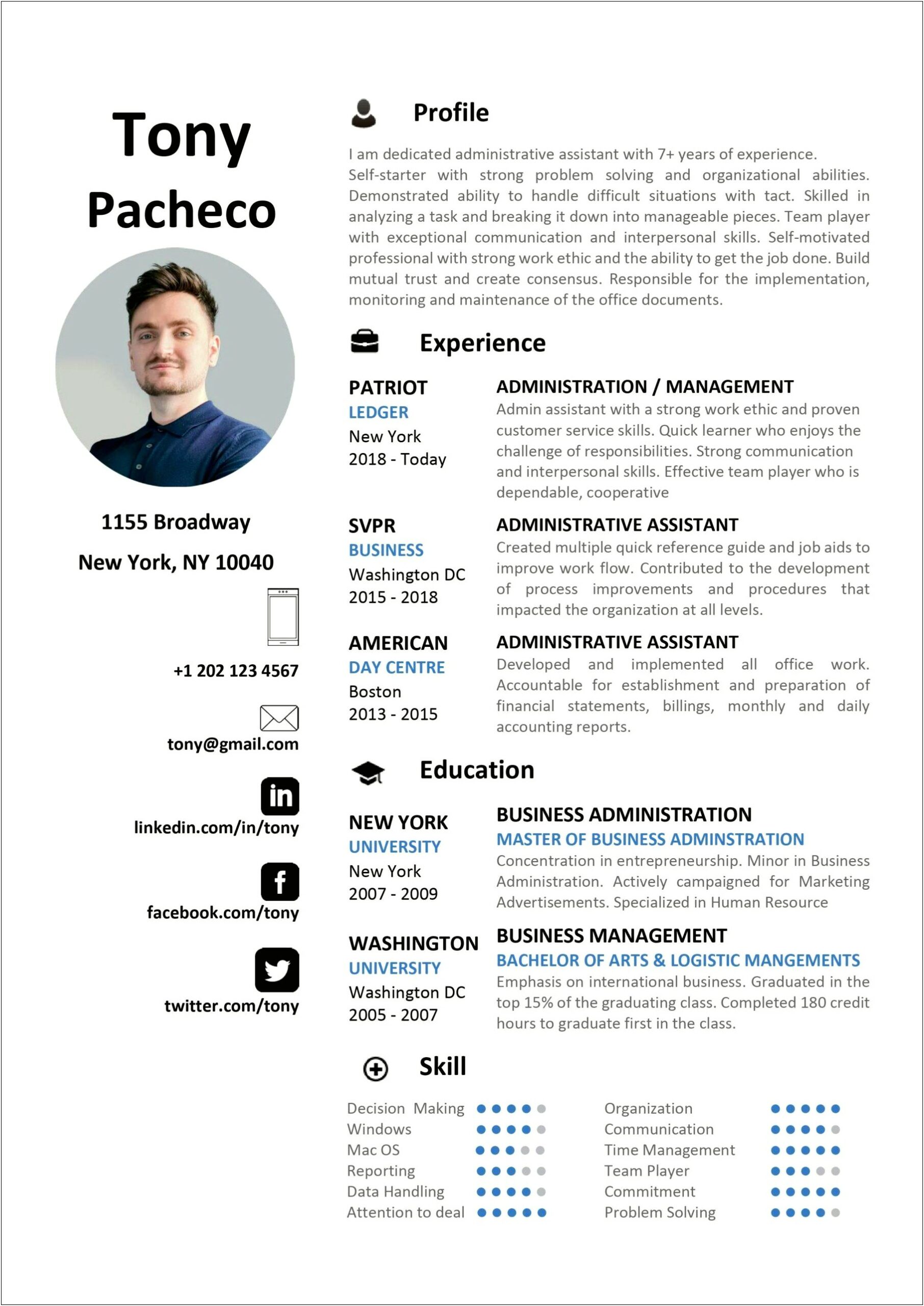 Modern Word Template Resume Free Download Office