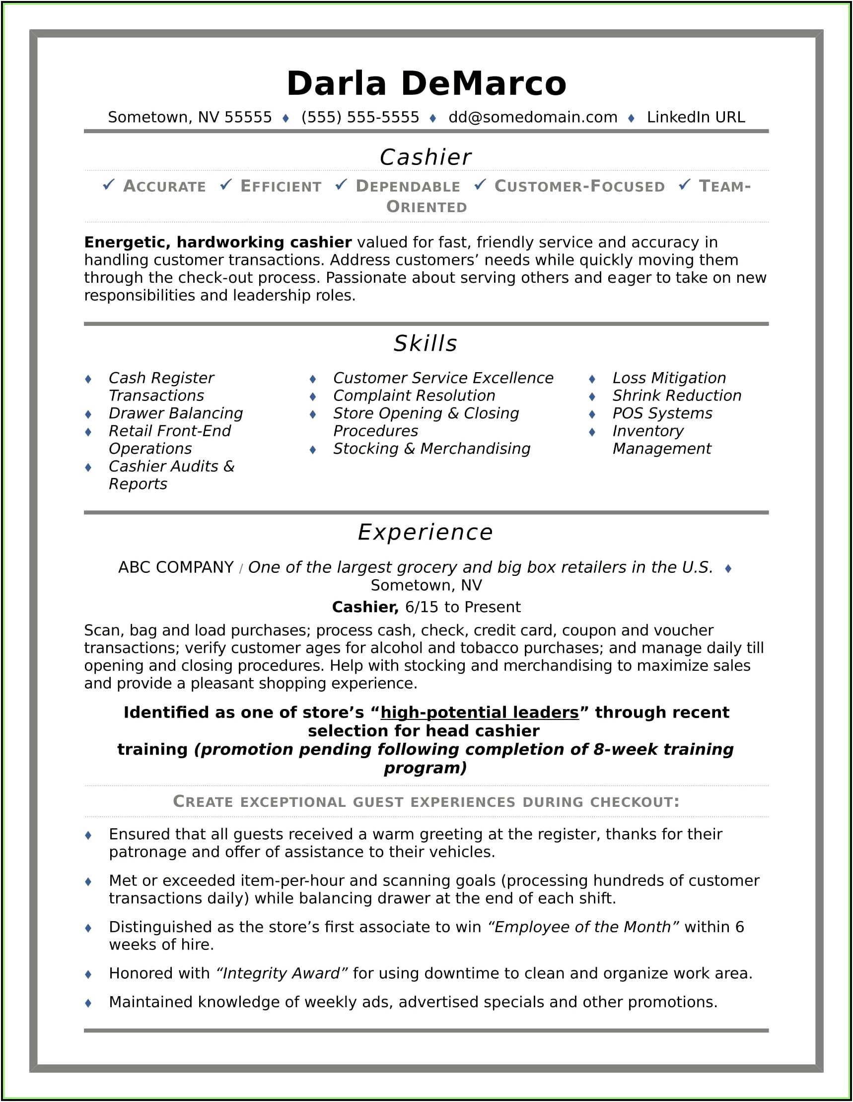 Monster Resume Example Tech Support