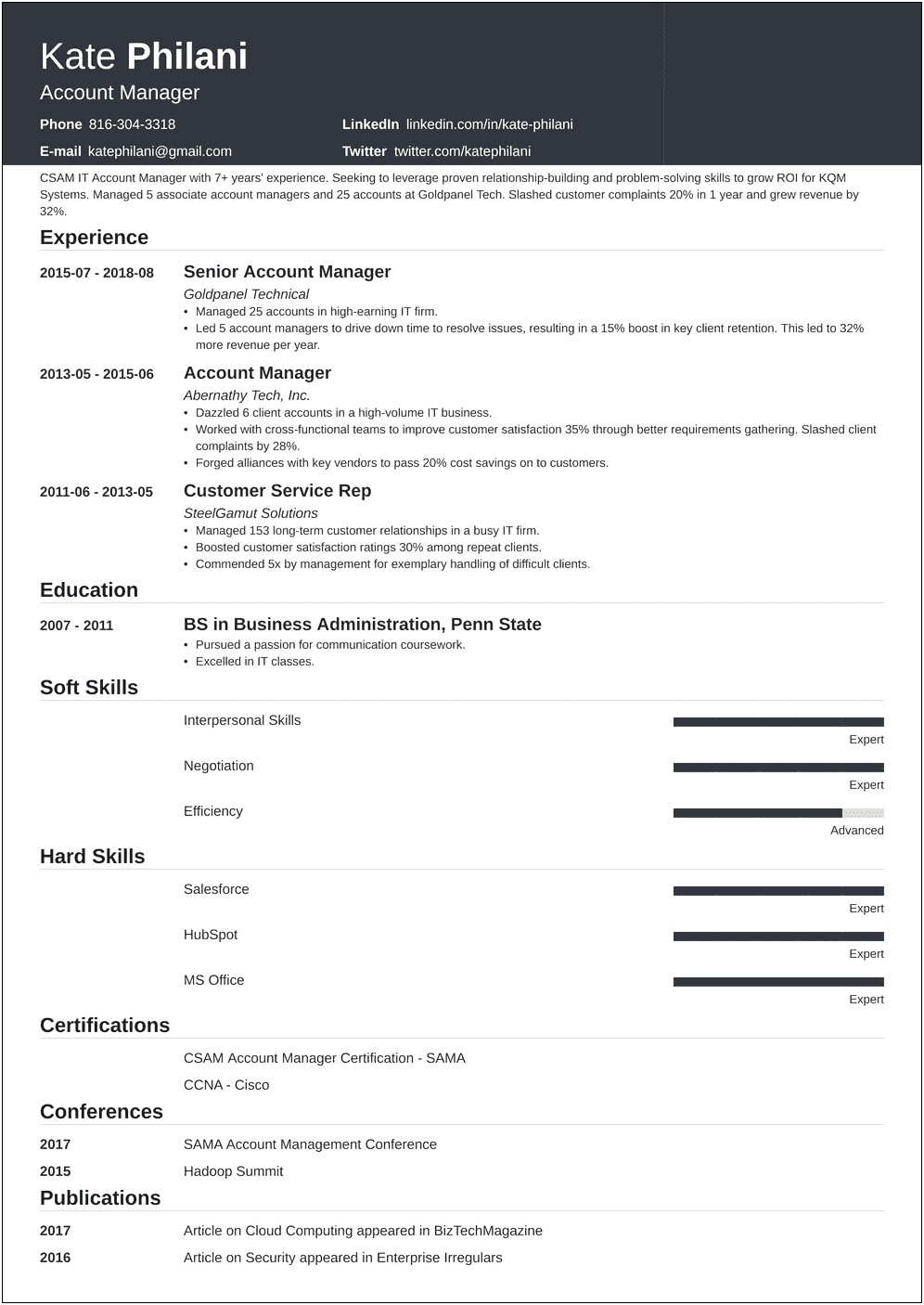 Mortgage Account Manager Resume Profiles
