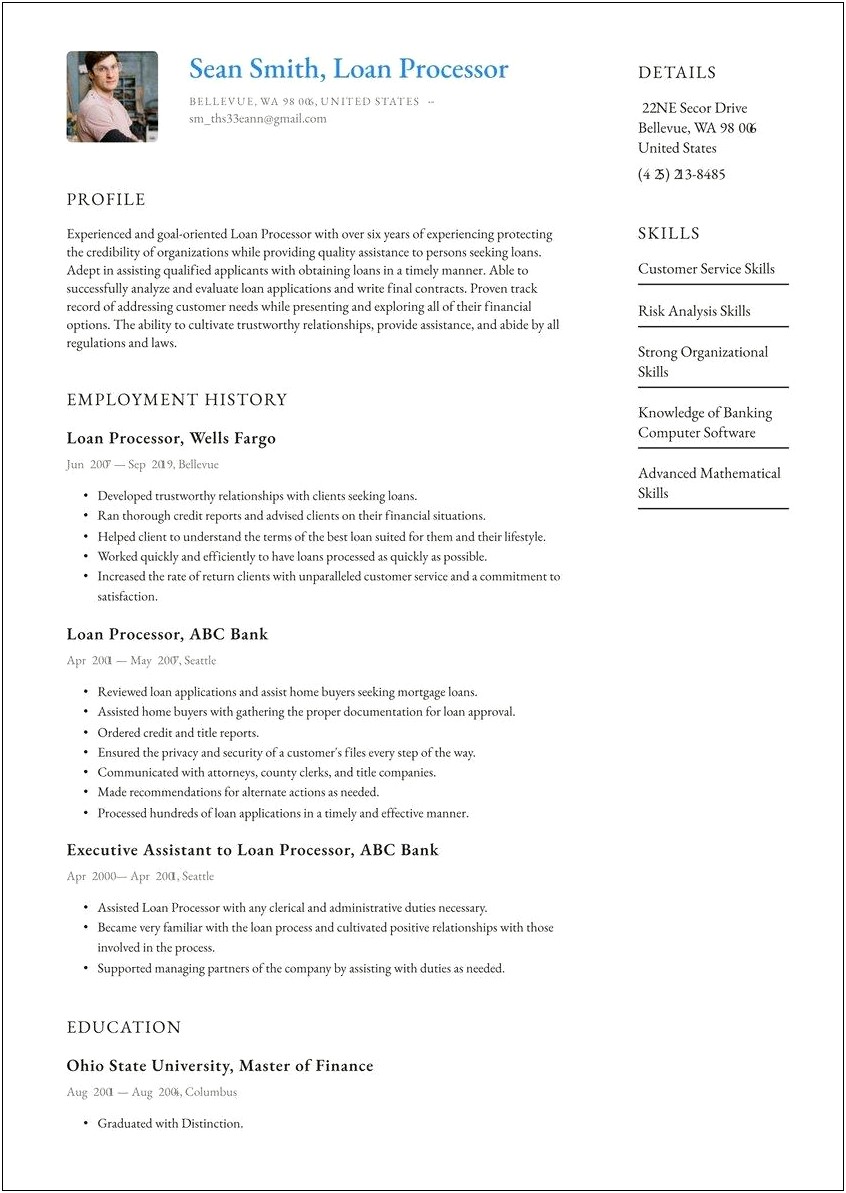 Mortgage Business Analyst Resume Samples