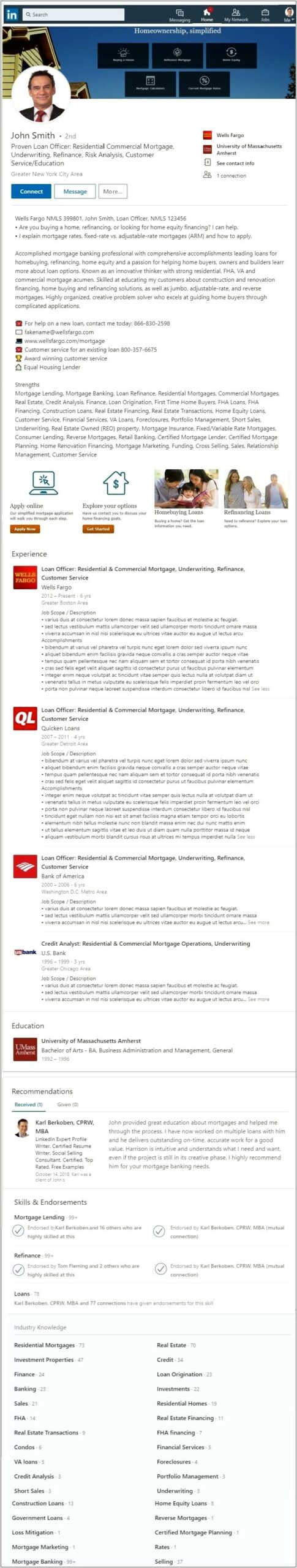 Mortgage Loan Officer Resume Objective Statement