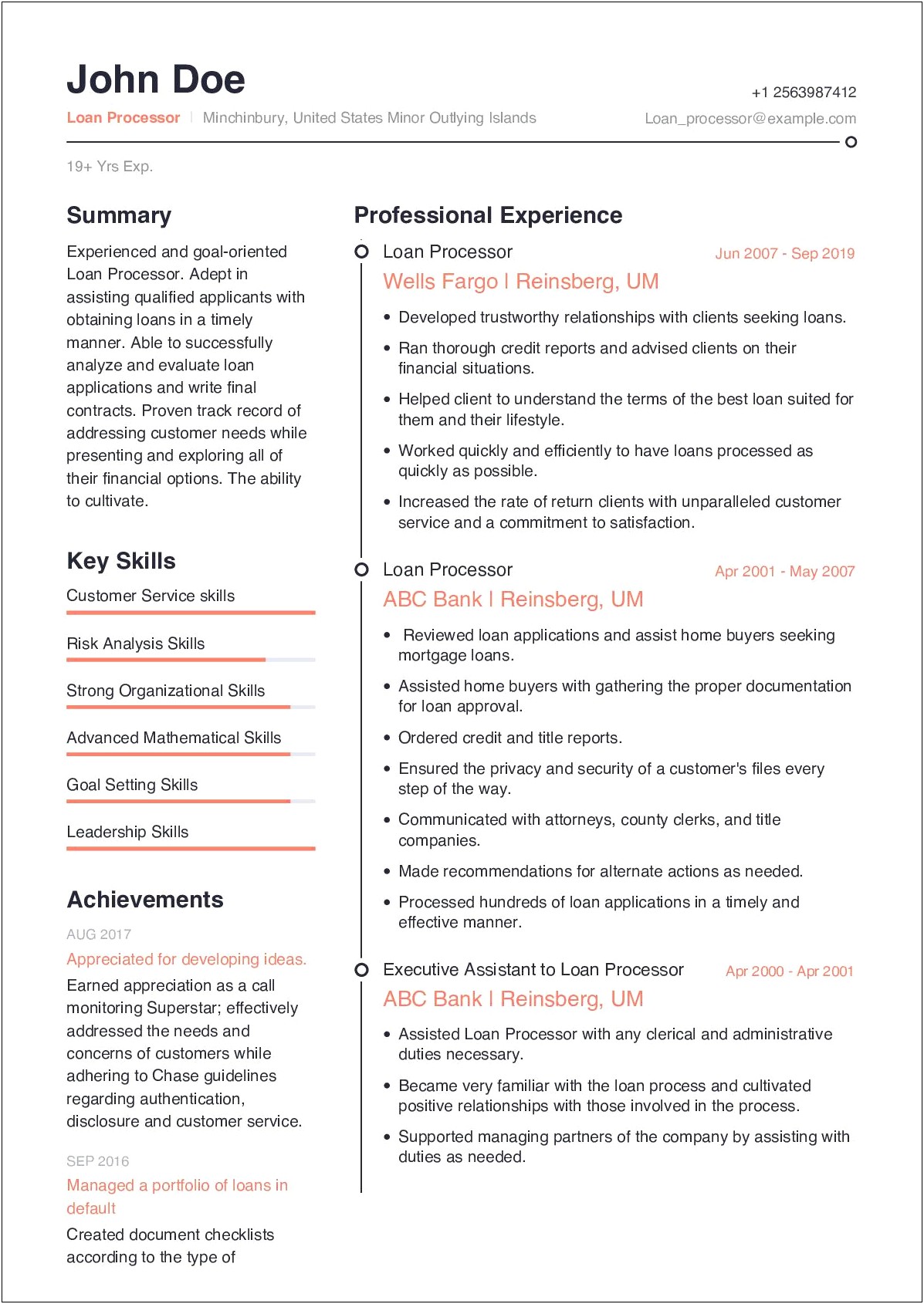 Mortgage Loan Processor Job Description For Resume