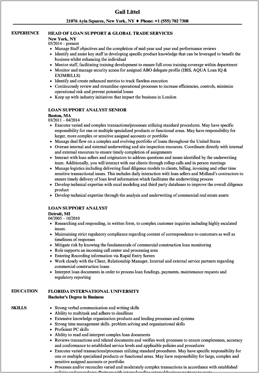 Mortgage Tax Researcher Resume Example